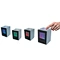 Colorful light changing LCD clock with pen holder